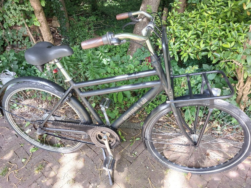 Mooie zwarte Cortina U4 Transport(met 1 klein gebrekje), Gebruikt, Versnellingen, 49 tot 53 cm, Trommelrem