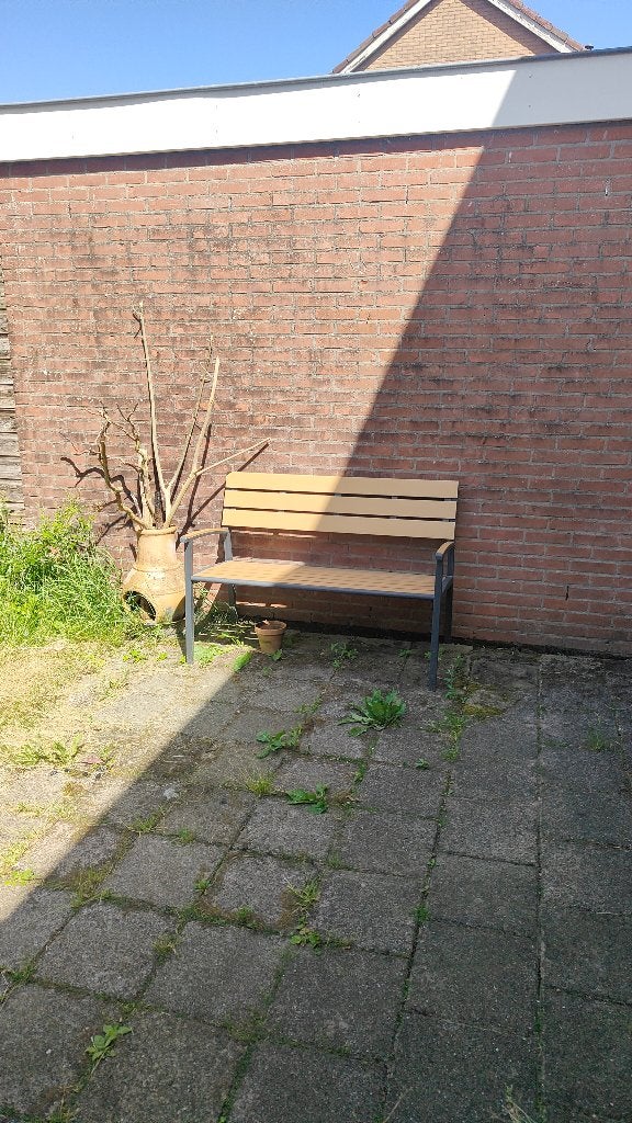 Moderne Tuinbank 2 zitter, Ophalen, Gebruikt, Overige materialen