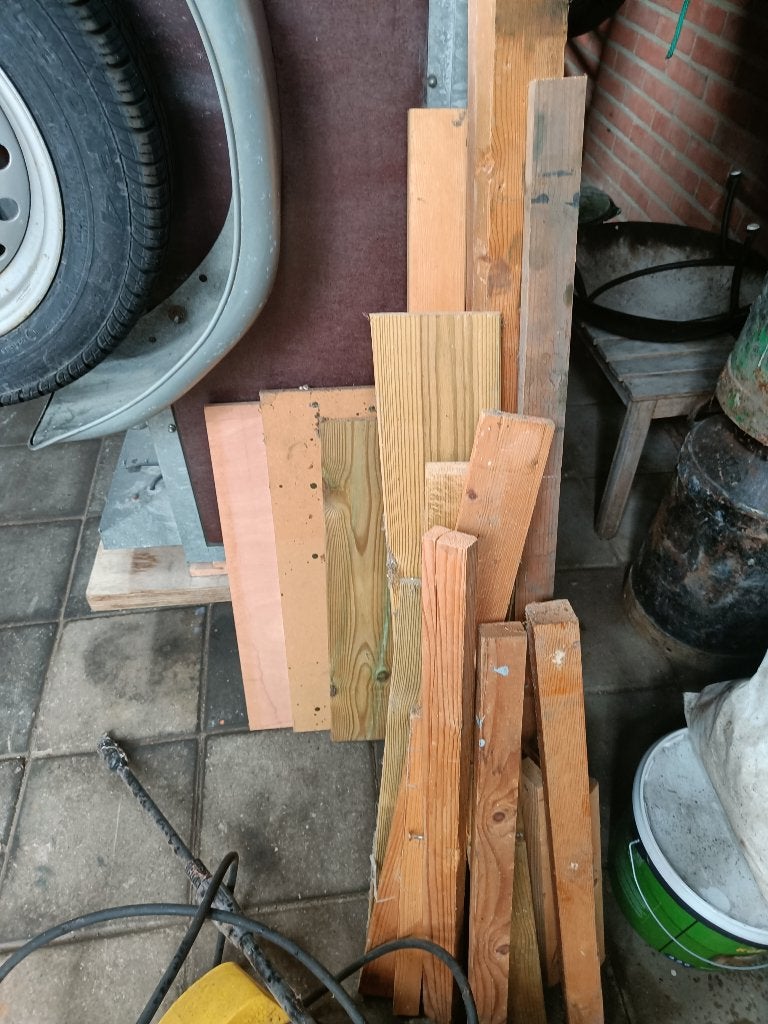 Hout. Plankjes en balken, Ophalen, Gebruikt, Minder dan 180 cm, Balken