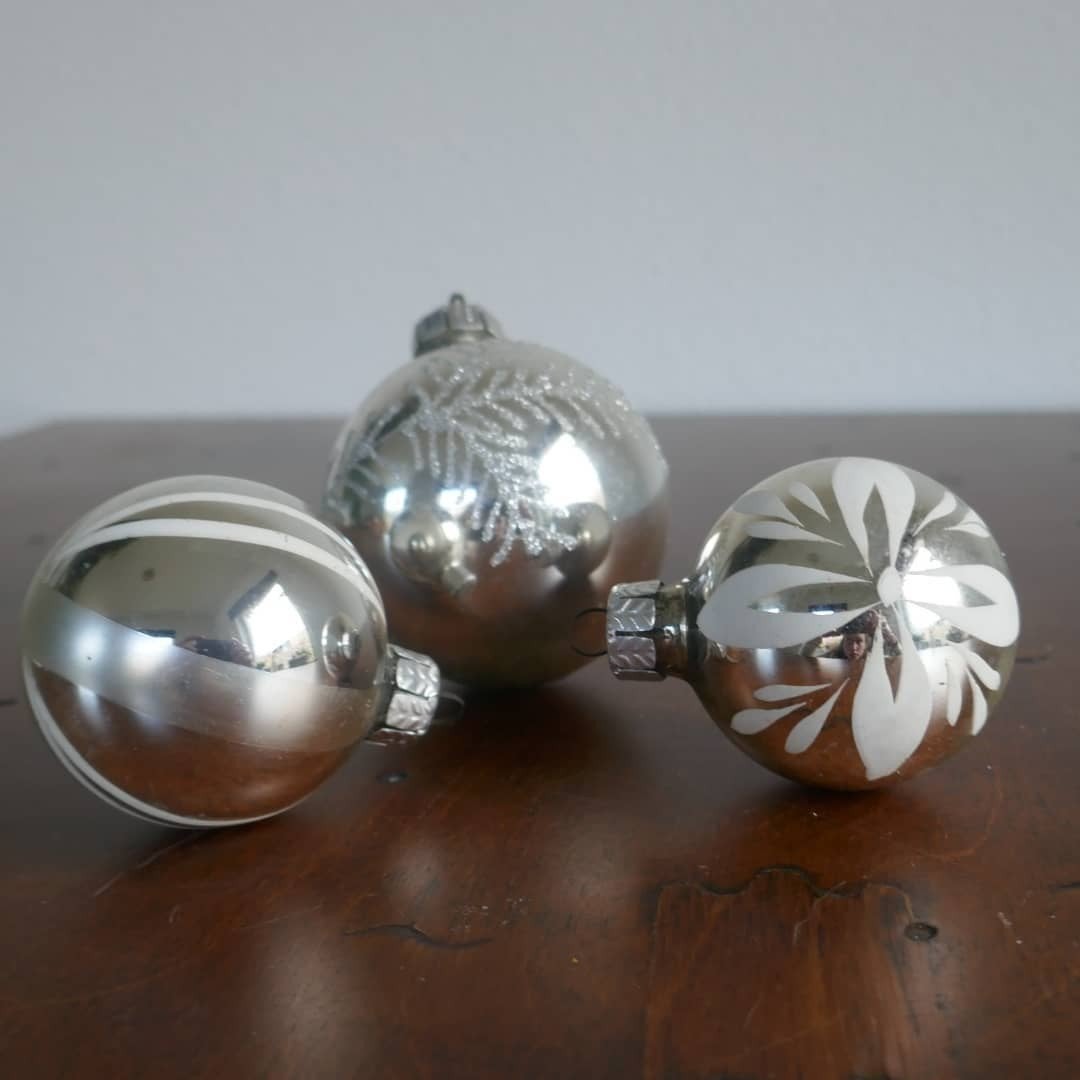 Vintage glazen GDR kerstballen, Diversen, Ophalen of Verzenden, Zo goed als nieuw