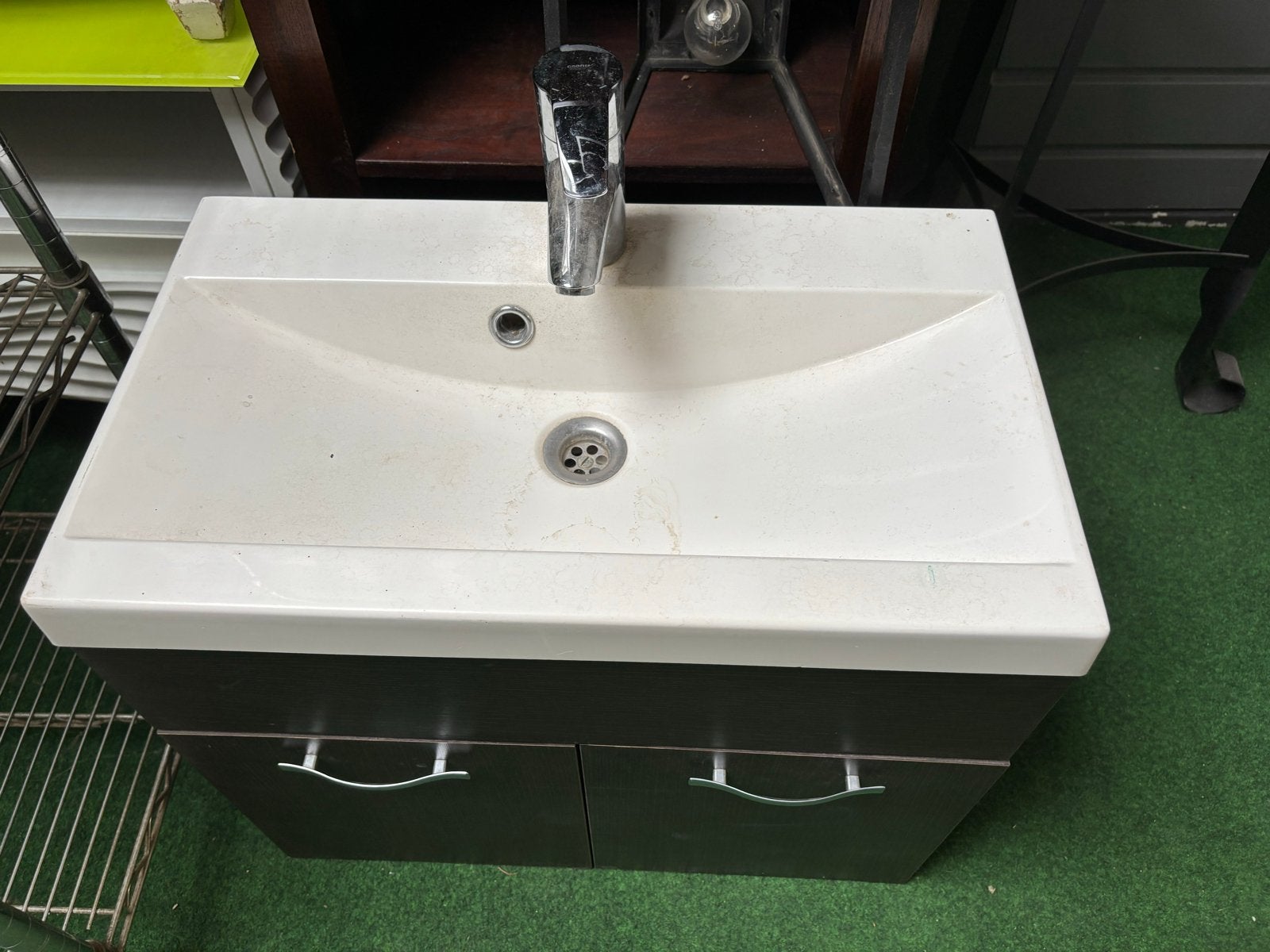Badkamermeubel met wasbak en kraan, Gebruikt, Minder dan 100 cm, Wastafelkast, 25 tot 50 cm