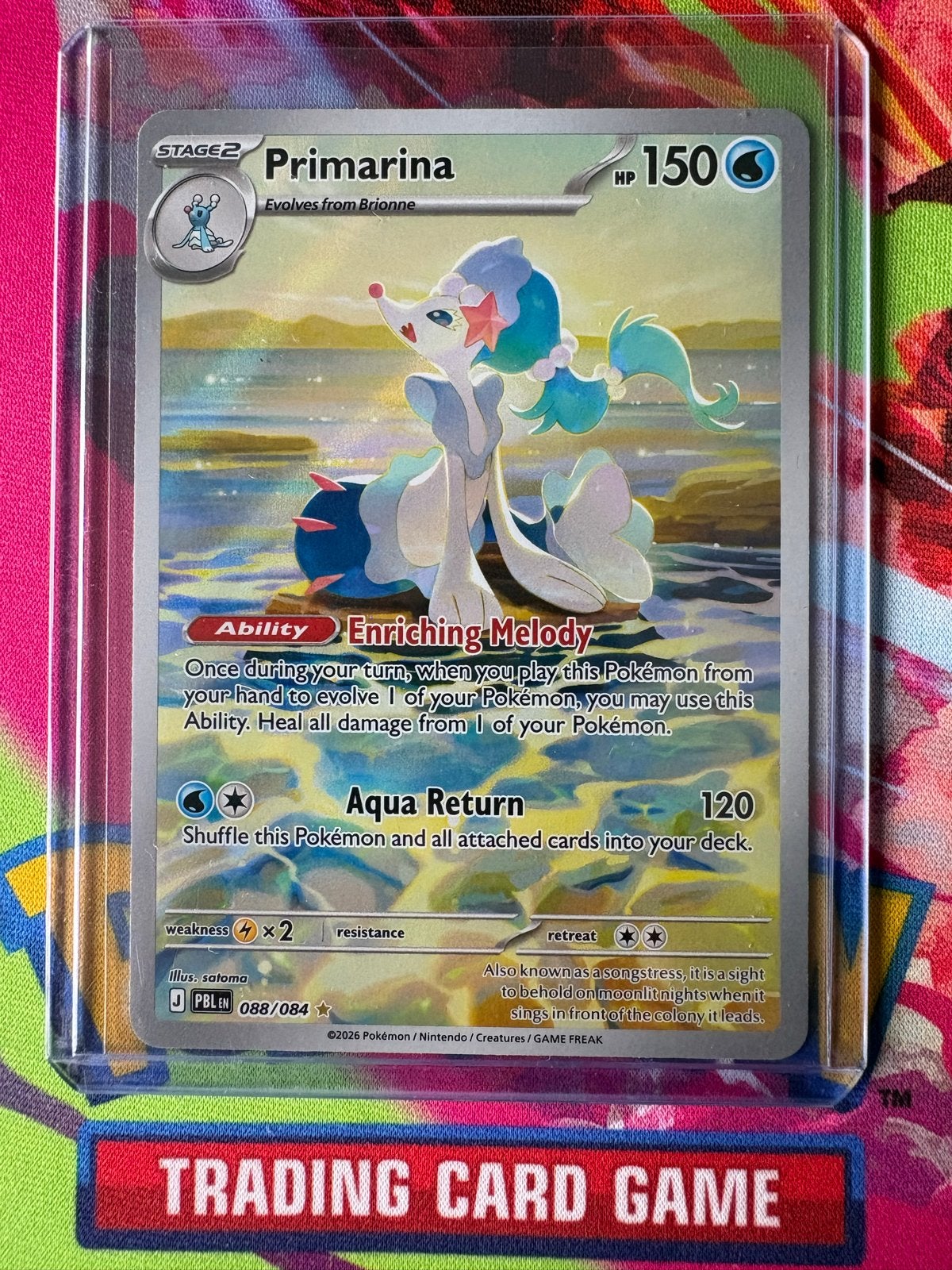 Primarina #88 Pokémon Kaart - Zo goed als nieuw, Ophalen of Verzenden, Zo goed als nieuw, Losse kaart, Foil