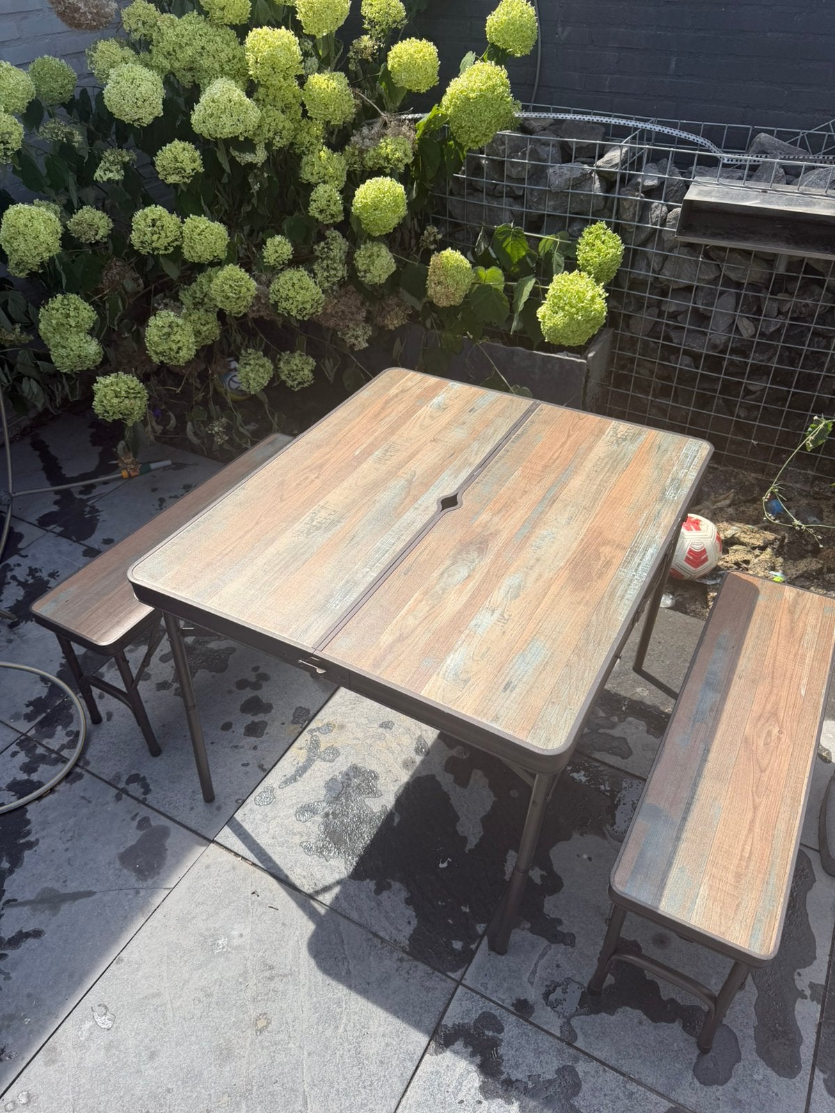 Inklapbare campingset bardani, Ophalen of Verzenden, Zo goed als nieuw, Rechthoekig, Hout