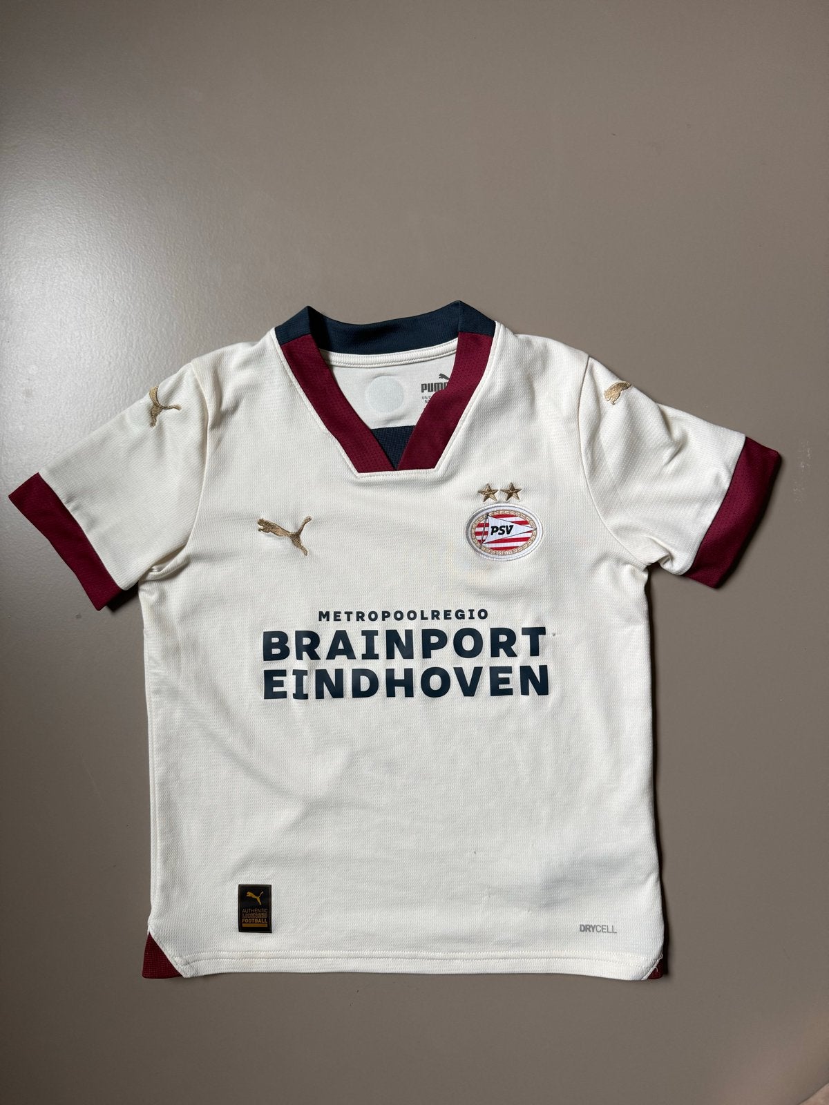 PSV shirt maat 134 - Gedragen met lichte gebruikssporen, Ophalen of Verzenden, Gedragen, Wit, Overige typen