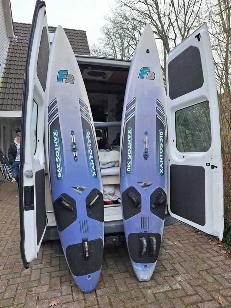 F2 Xantos 310 en 295 Gratis!!, Watersport en Boten, Windsurfen, Ophalen, Gebruikt, Plank