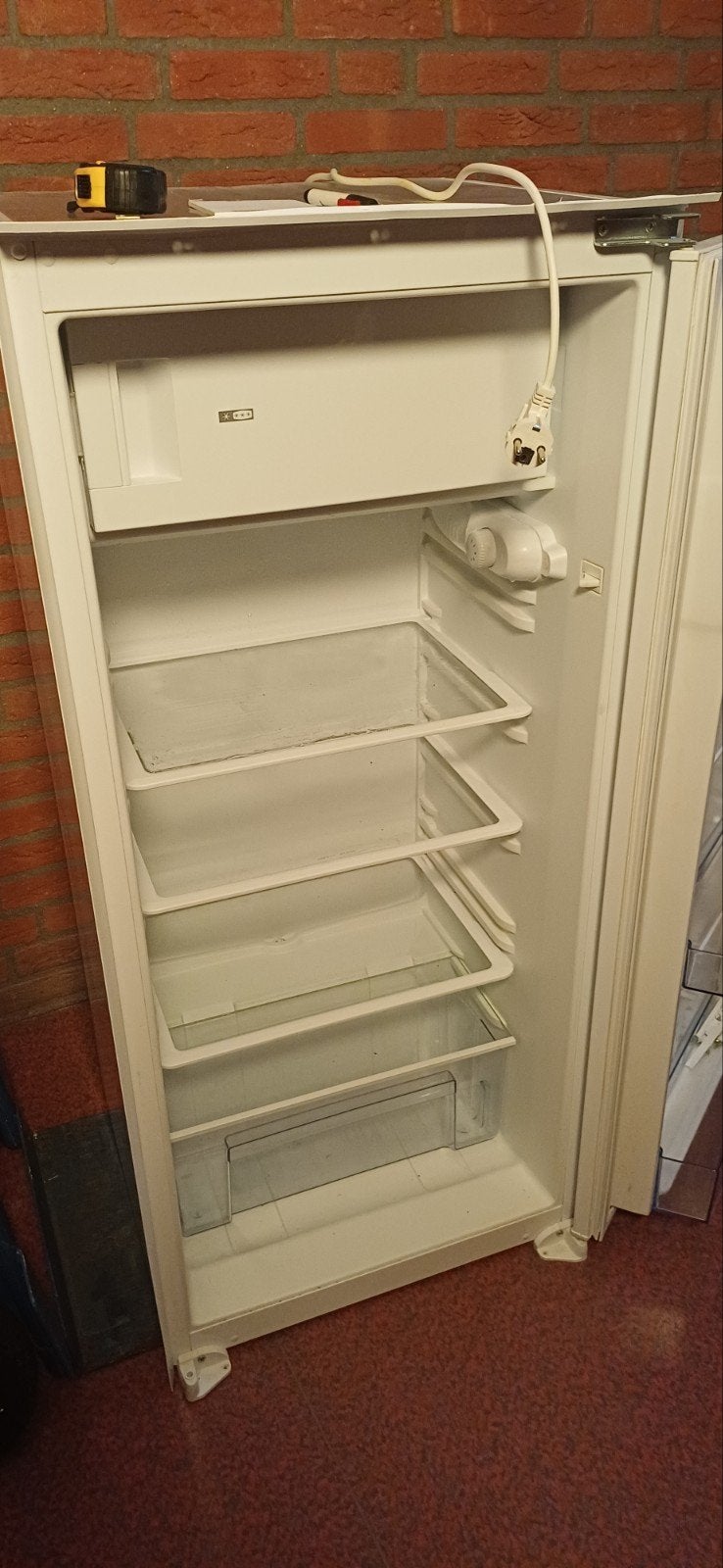 Pelgrim inbouwkoelkast met vriesvakje, Ophalen, 150 tot 200 liter, Gebruikt, 120 tot 140 cm