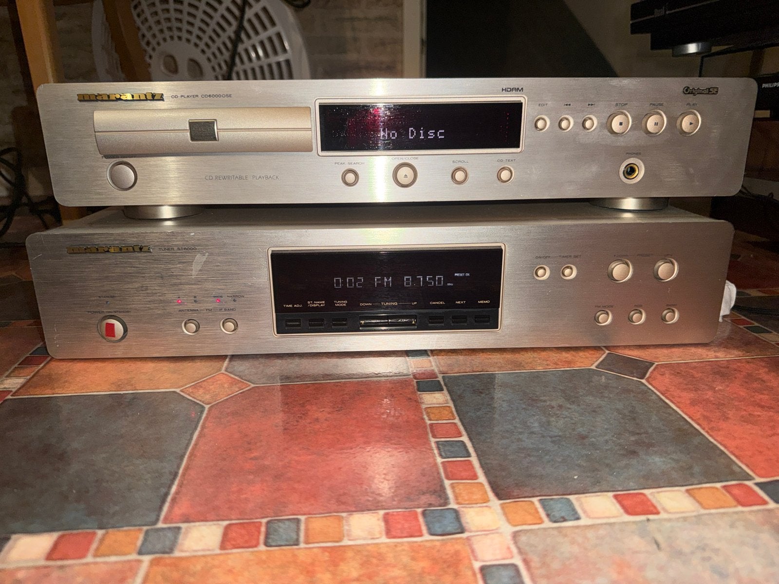 Marantz CD6000OSE CD-speler + ST6000 Tuner (Champagne), Audio, Tv en Foto, Ophalen of Verzenden, Gebruikt, Marantz, Met radio