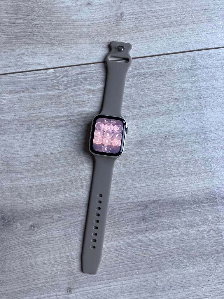 Apple watch SE 44 mm, Ophalen, Zo goed als nieuw, Zwart, IOS