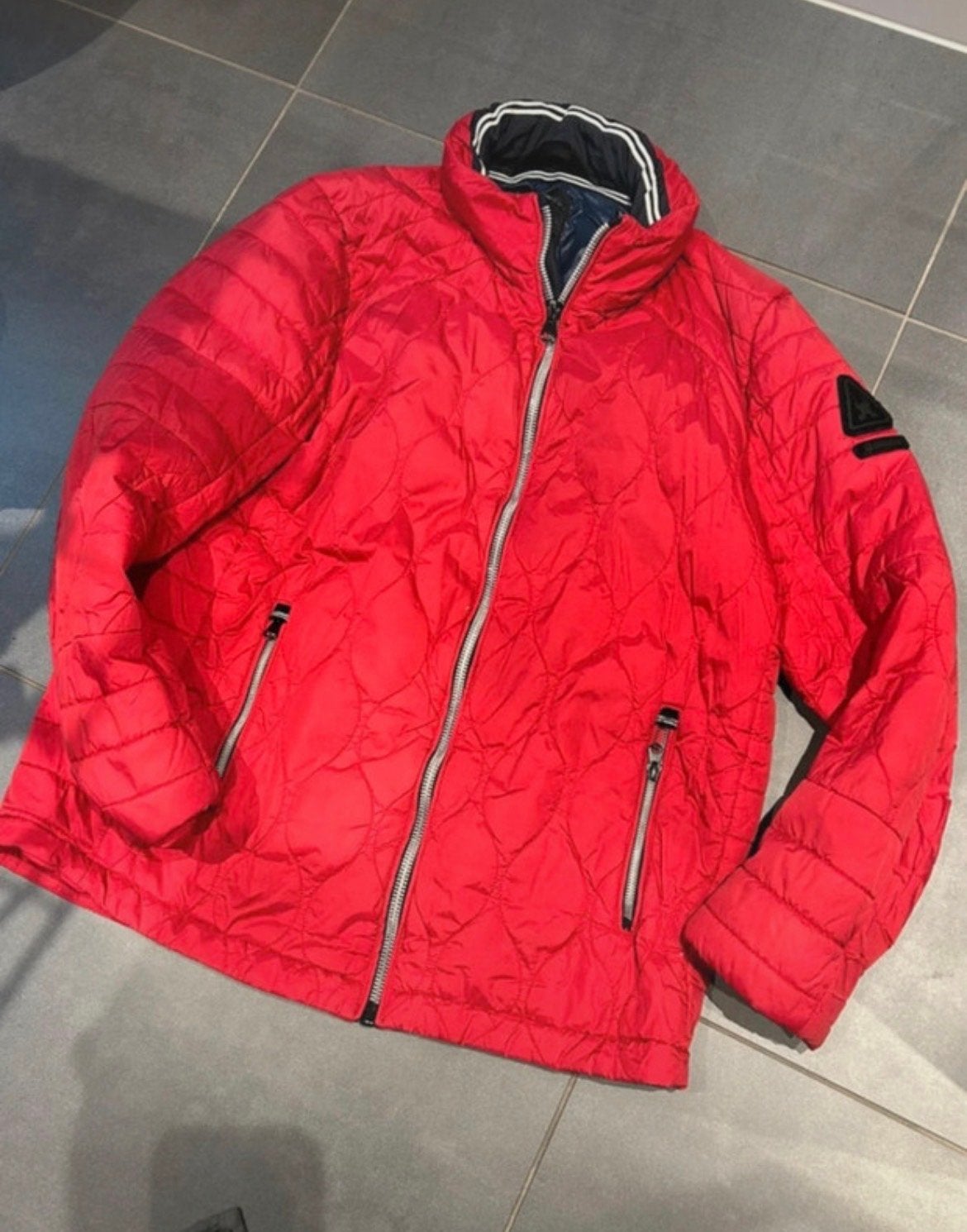 Gaastra gewatteerde jas rood - Maat L, Ophalen of Verzenden, Gedragen, Maat 42/44 (L), Rood