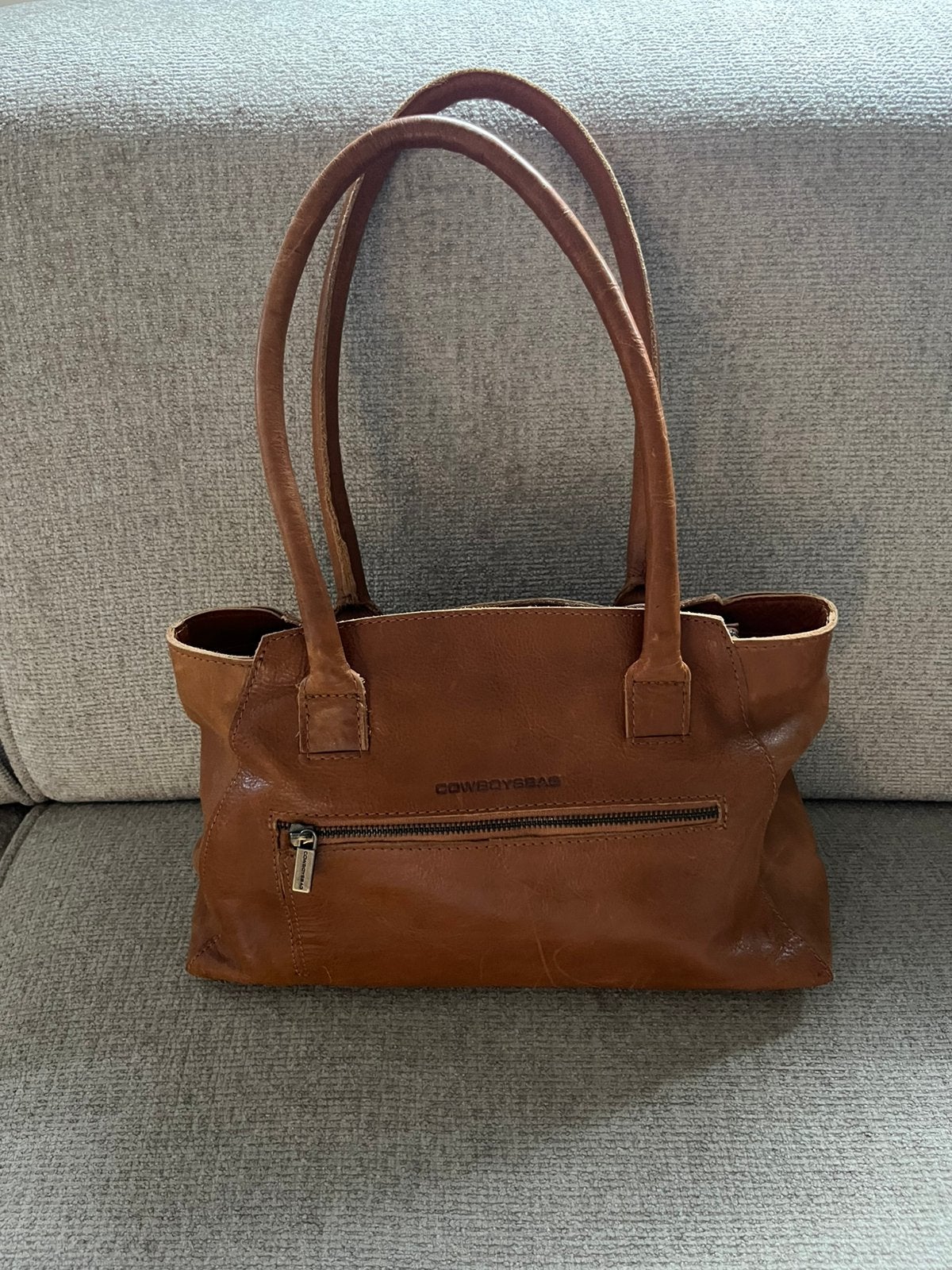 Dames schoudertas, Ophalen of Verzenden, Zo goed als nieuw, Bruin, Handtas
