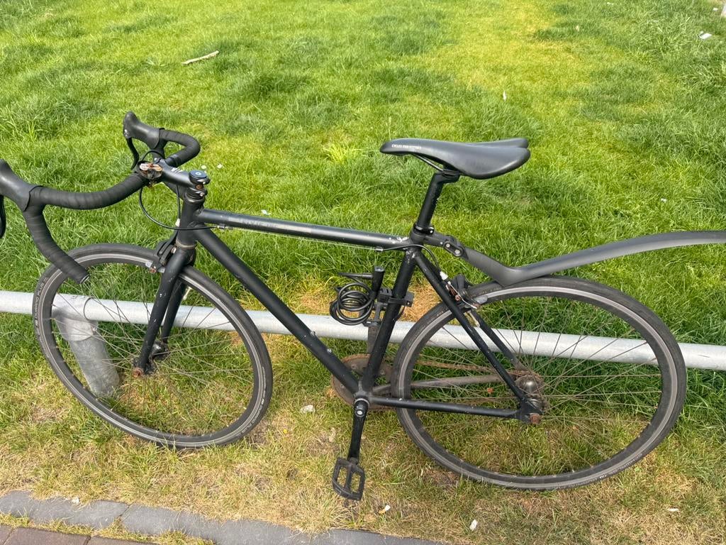 Professionele zwarte racefiets! Moet nu weg!, Ophalen, Gebruikt, Minder dan 10 versnellingen, Overige merken