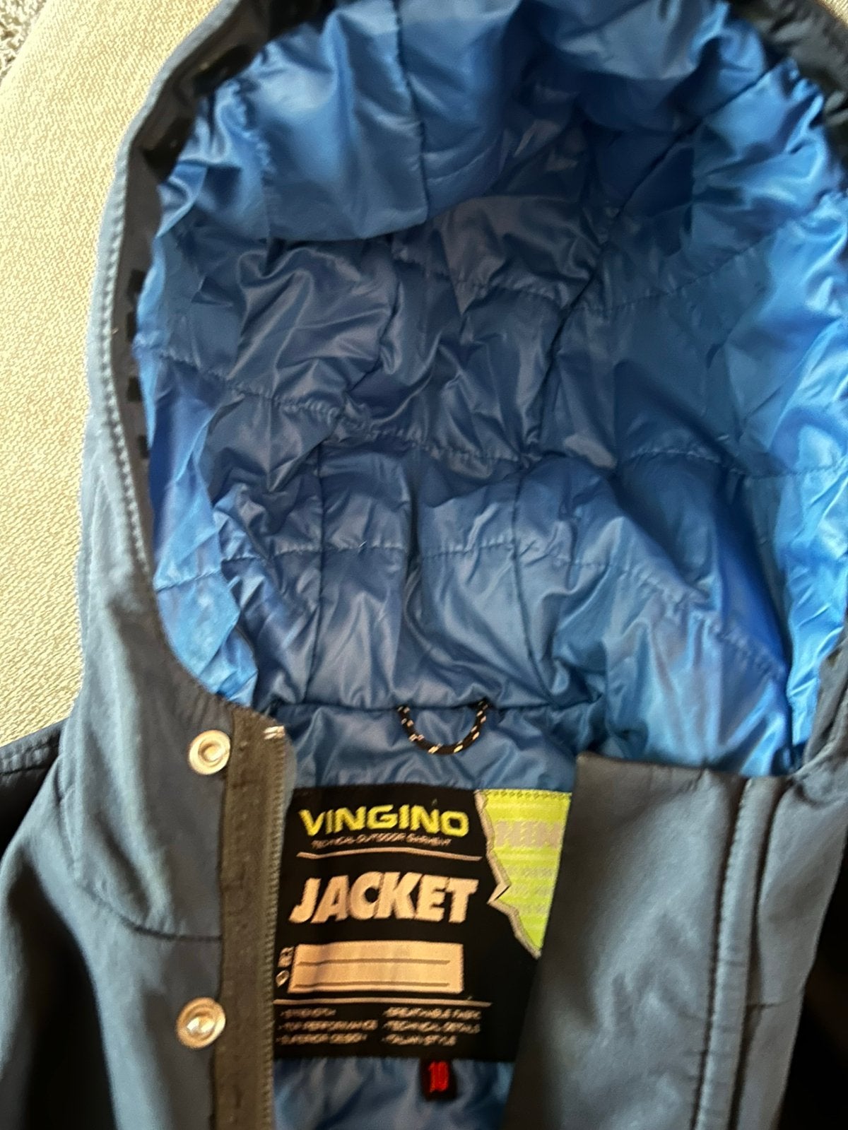 Vingino winterjas jongens, Ophalen of Verzenden, Zo goed als nieuw, Overige maten, Blauw