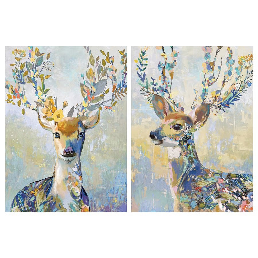 IKEA PJÄTTERYD 2 x kleurrijk rendier, 50x70 cm, Ophalen, 50 – 75, 50 tot 75 cm, Print
