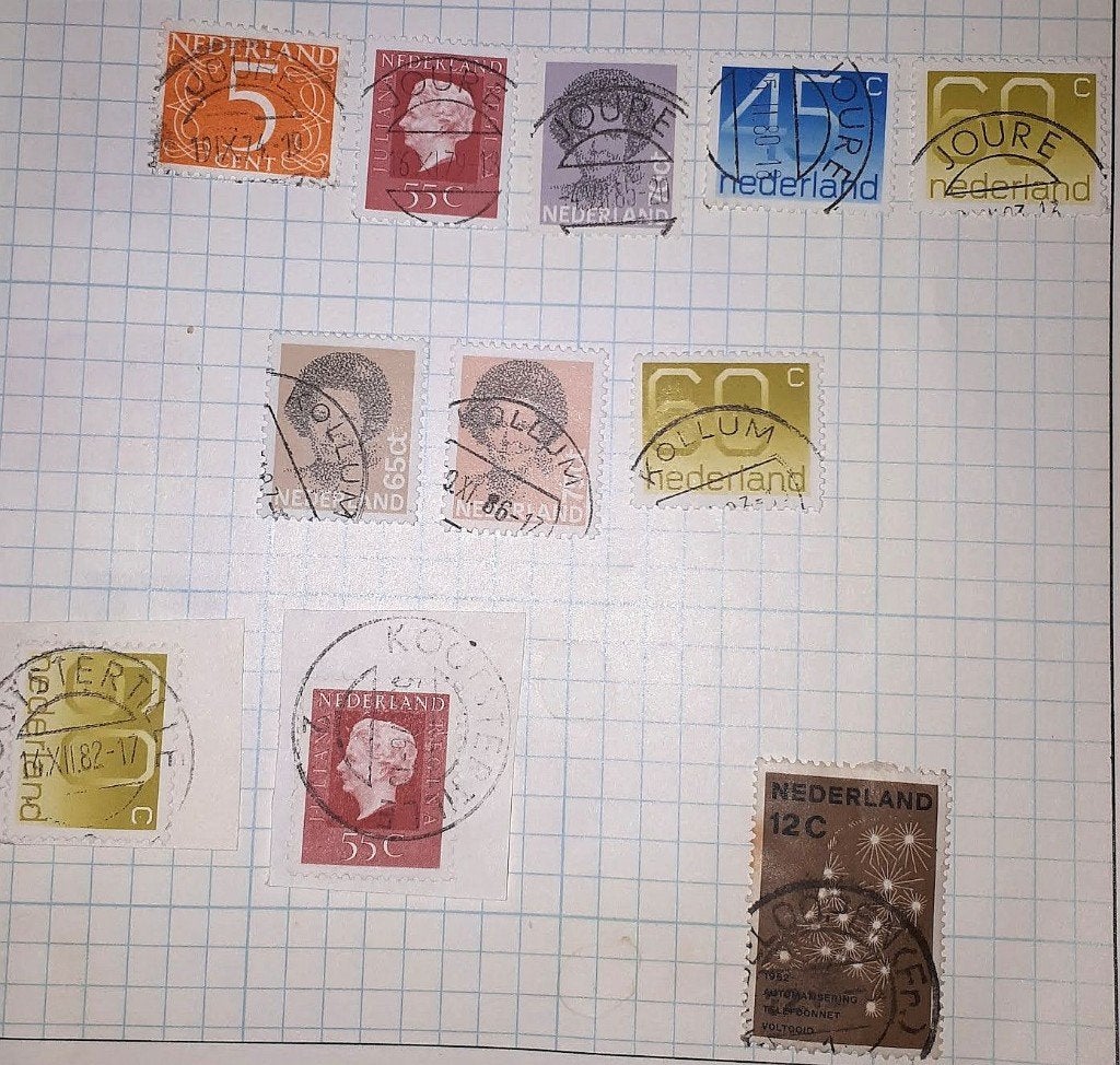 Stempels Kootstertille Hindeloopen Kollum Joure, Verzenden, Na 1940, Gestempeld