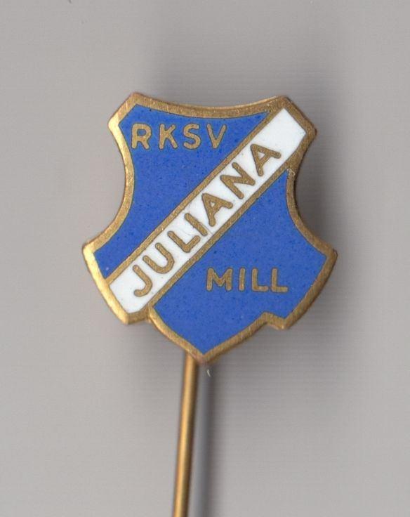Voetbal RKSV Juliana Mill speldje, Gebruikt, Niet vindbaar, Niet vindbaar, Speldje of Pin