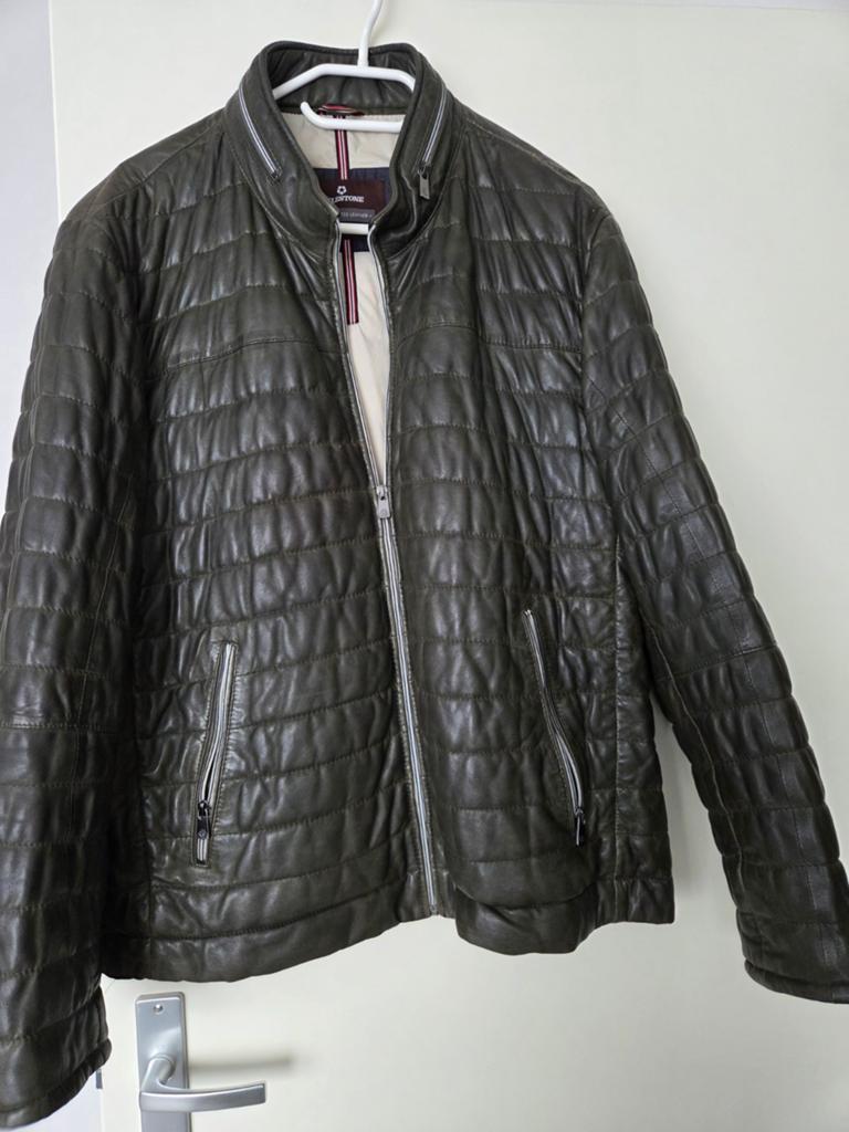 Te koop leren herenjack  zacht soepel leer zgan, Ophalen of Verzenden, Zo goed als nieuw, Maat 56/58 (XL), Groen