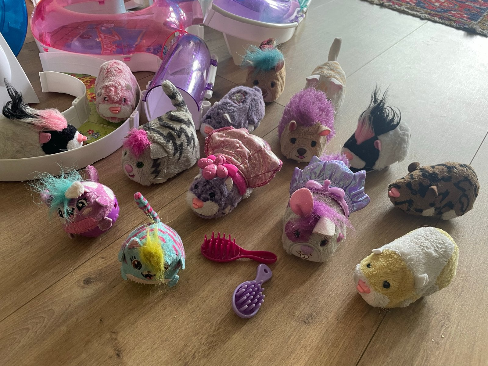 Grote set Zhu Zhu Pets met veel accessoires en hamsters, Kinderen en Baby's, Speelgoed | Overig, Ophalen of Verzenden, Gebruikt