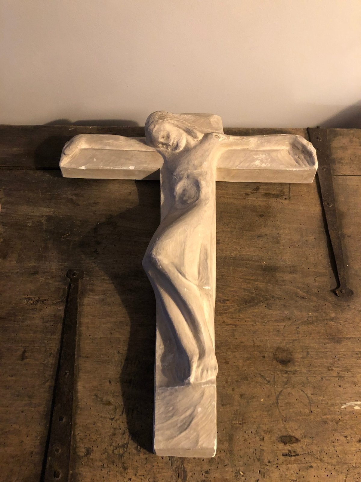 KUNST BEELD KRUISBEELD CHRISTUS ANTOON VAN PARIJS, Ophalen of Verzenden, Gips, Beeld, Religie