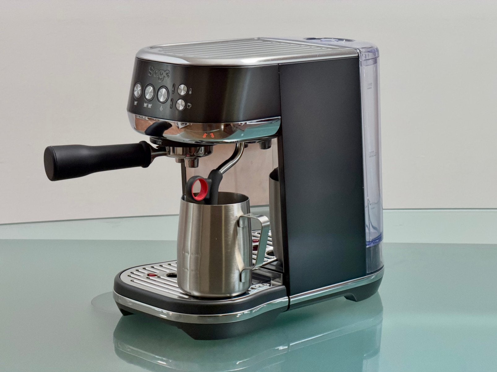 Sage Bambino Plus, nieuwstaat, Espresso apparaat, Ophalen of Verzenden, Zo goed als nieuw, 4 tot 10 kopjes