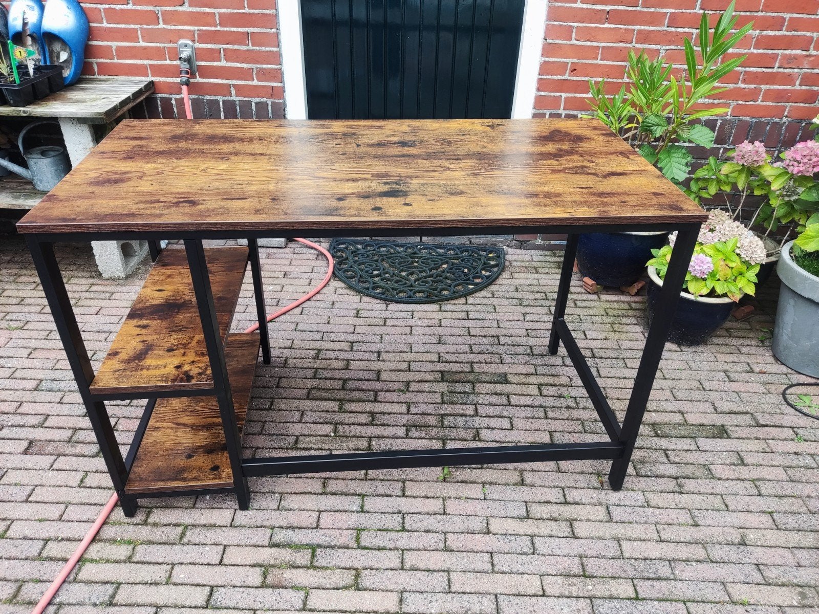 Mooi, groot bureau. Helemaal netjes, 120x60, Huis en Inrichting, Bureaus, Ophalen, 120 cm, Bruin, Zo goed als nieuw