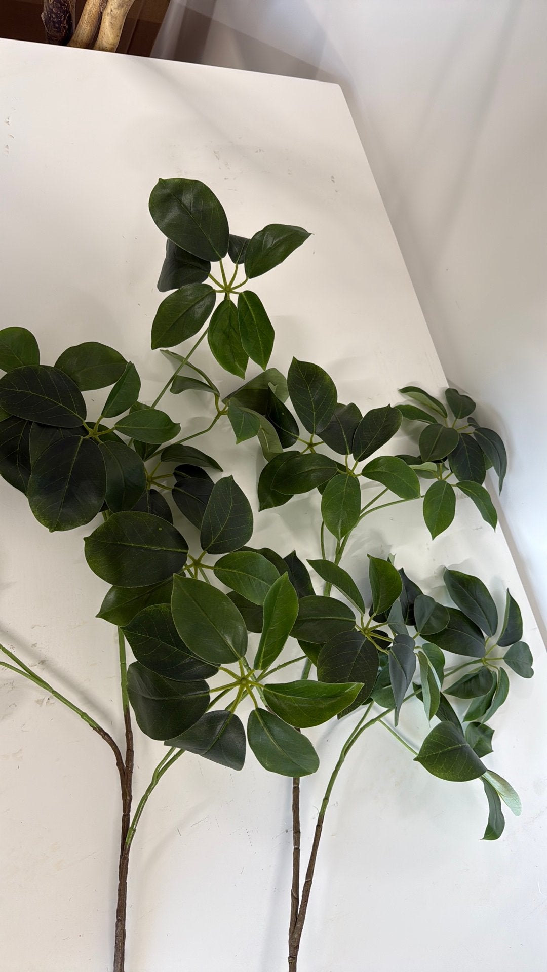 3 x kunst Schefflera tak. 110 cm, Huis en Inrichting, Binnen, Groen, Nieuw, Kunststof