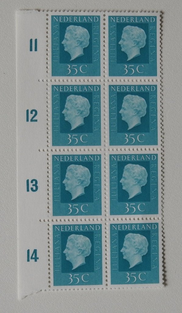 8 postzegels 35 cent Juliana 1969, Verzenden, Na 1940, Postfris