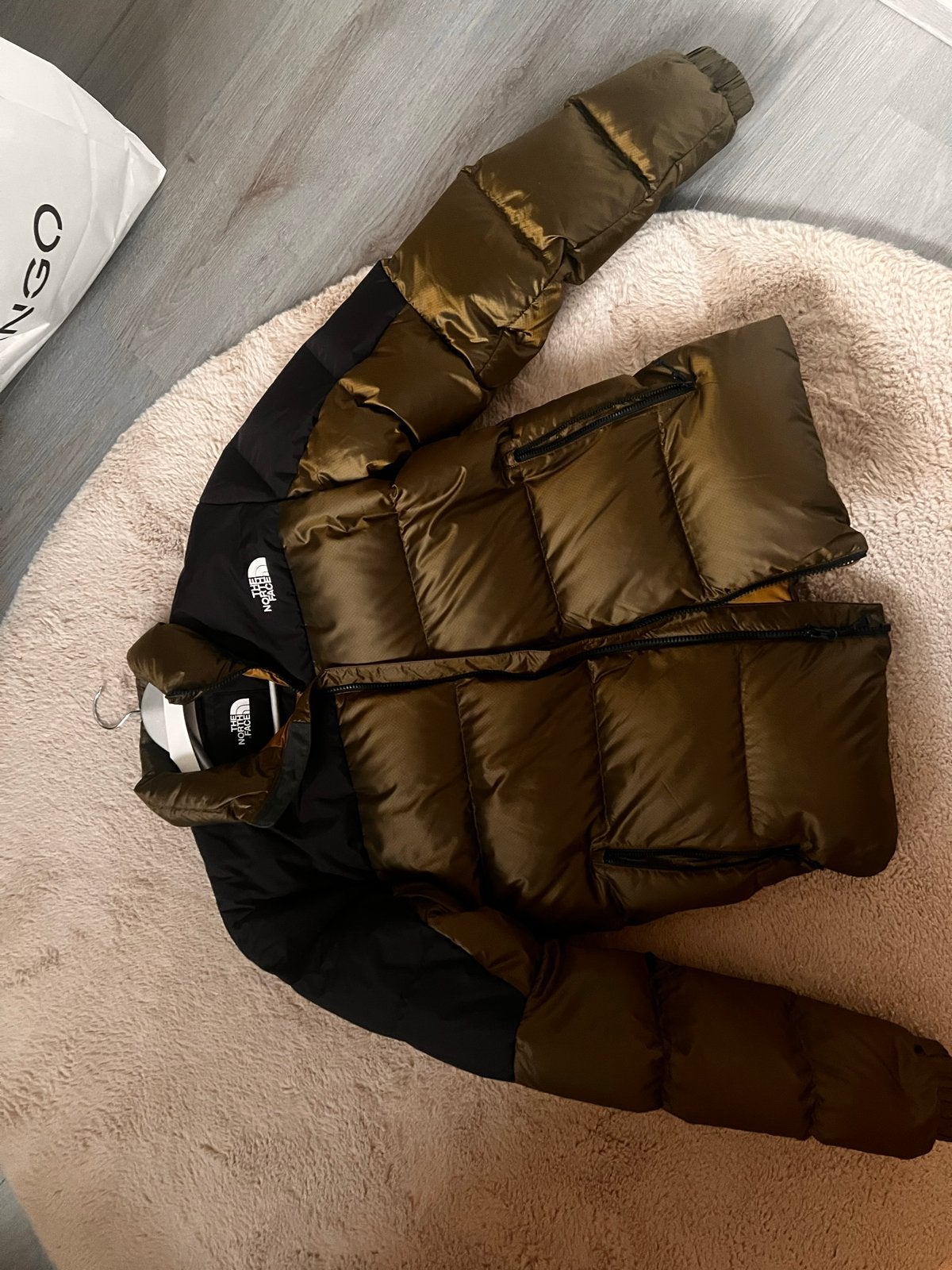 The North Face Puffer Jacket donkergroen - Maat S, Ophalen of Verzenden, Zo goed als nieuw, Maat 46 (S) of kleiner, Groen