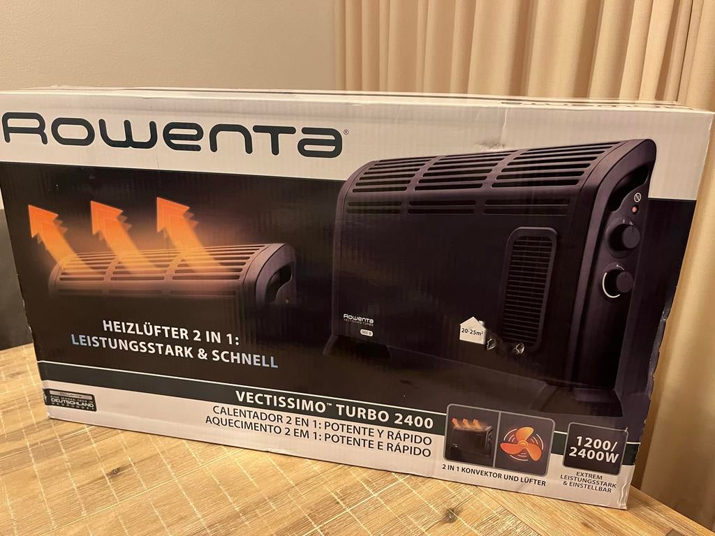 Rowenta kacheltje 1200/2400 watt, Huis en Inrichting, Kachels, Ophalen, Overige soorten, Elektrisch, Nieuw