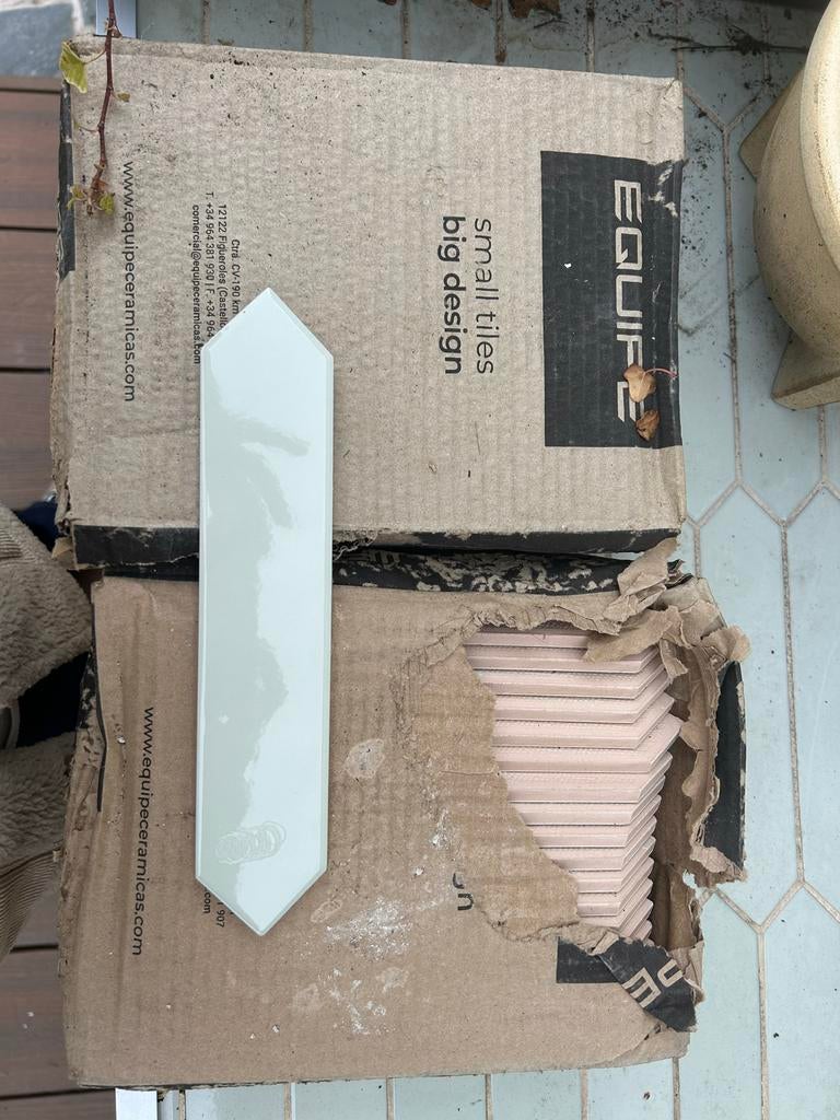 Equipe Ceramicas Arrow Green Halite Tegels (0.30 M2), Doe-het-zelf en Verbouw, Tegels, Ophalen, Nieuw, Minder dan 20 cm, 20 tot 40 cm