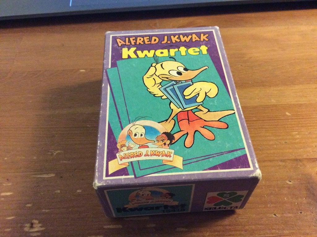 Alfred J. Kwak kwartet. Selecta, 1989, Verzamelen, Speelkaarten, Jokers en Kwartetten, Ophalen of Verzenden, Gebruikt, Kwartet(ten)