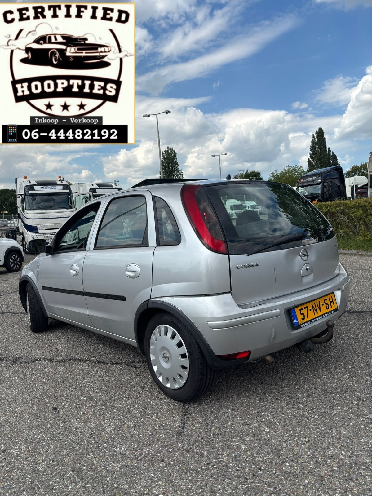 Opel Corsa 1.2 16V 5D AUTOMAAT 2004 Grijs PANO APK 31/7/2027, Auto's, 450 kg, 74 pk, 31 €/maand, Elektrische ramen