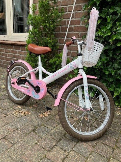 kinderfiets, Ophalen, Terugtraprem, Super Super - Little Miss, 16 tot 20 inch