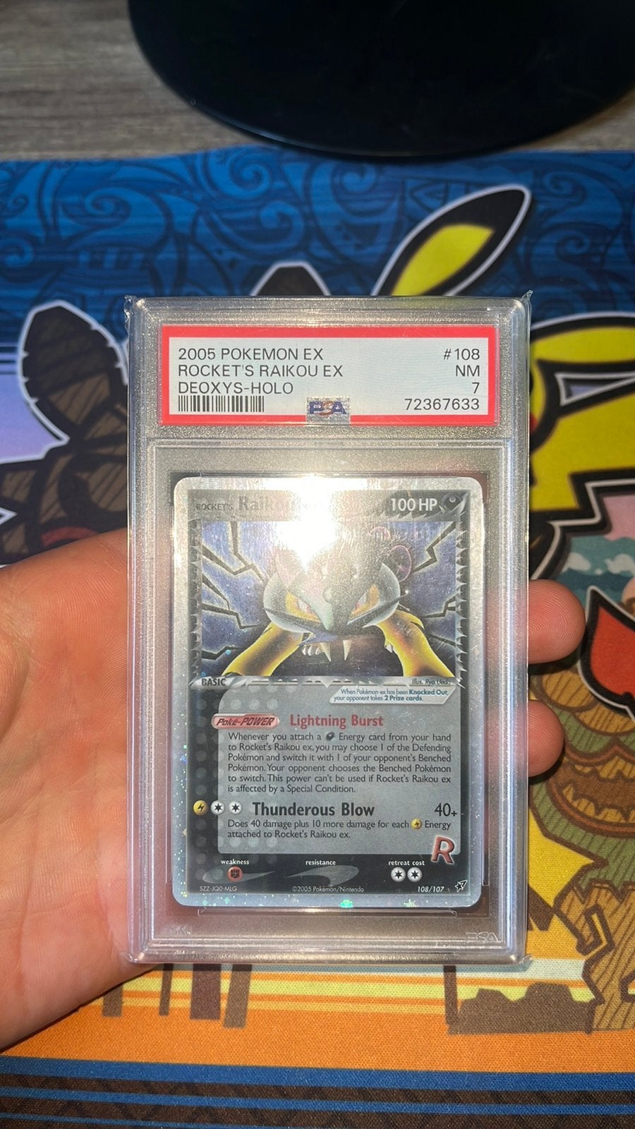 Raikou-ex (108) - Deoxys / PSA 7, Ophalen of Verzenden, Zo goed als nieuw