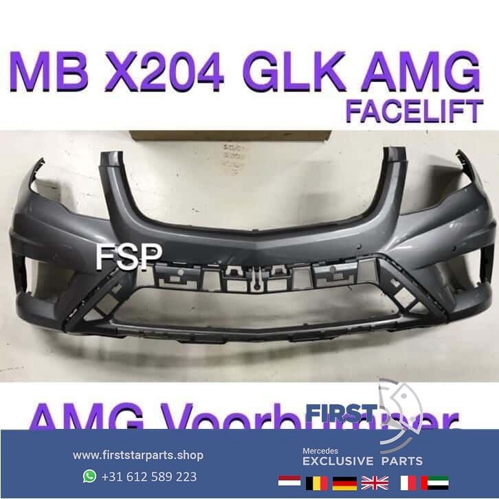 X204 Facelift GLK AMG Voorbumper Mercedes origineel grijs MB, Auto-onderdelen, Carrosserie en Plaatwerk, Gebruikt, -, Voor, Ophalen of Verzenden