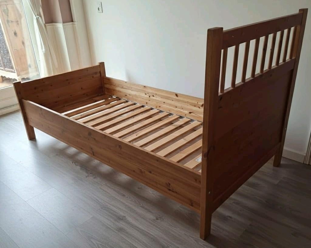 Ikea bed één persoons, Huis en Inrichting, Slaapkamer | Bedden, Ophalen, Gebruikt, 90 cm, Eenpersoons