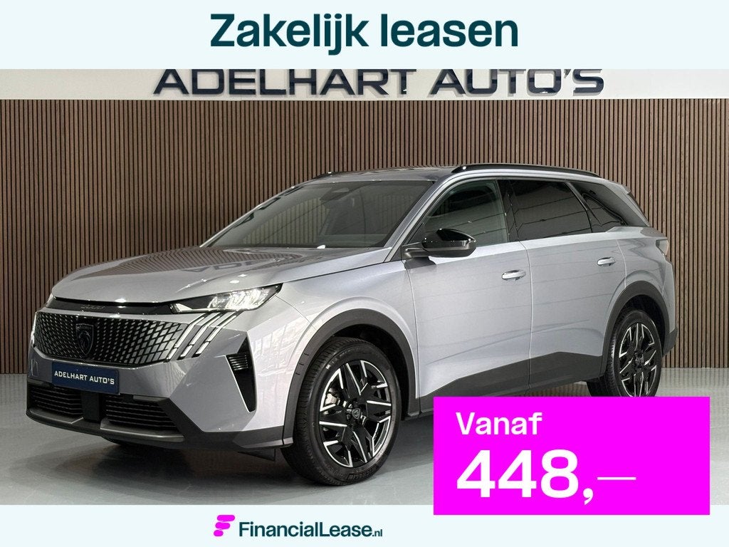 Peugeot 5008 1.2 Hybrid 145 Allure 7 Pers / Navigatie full m, Gebruikt, Zwart, 1199 cc, 7 stoelen