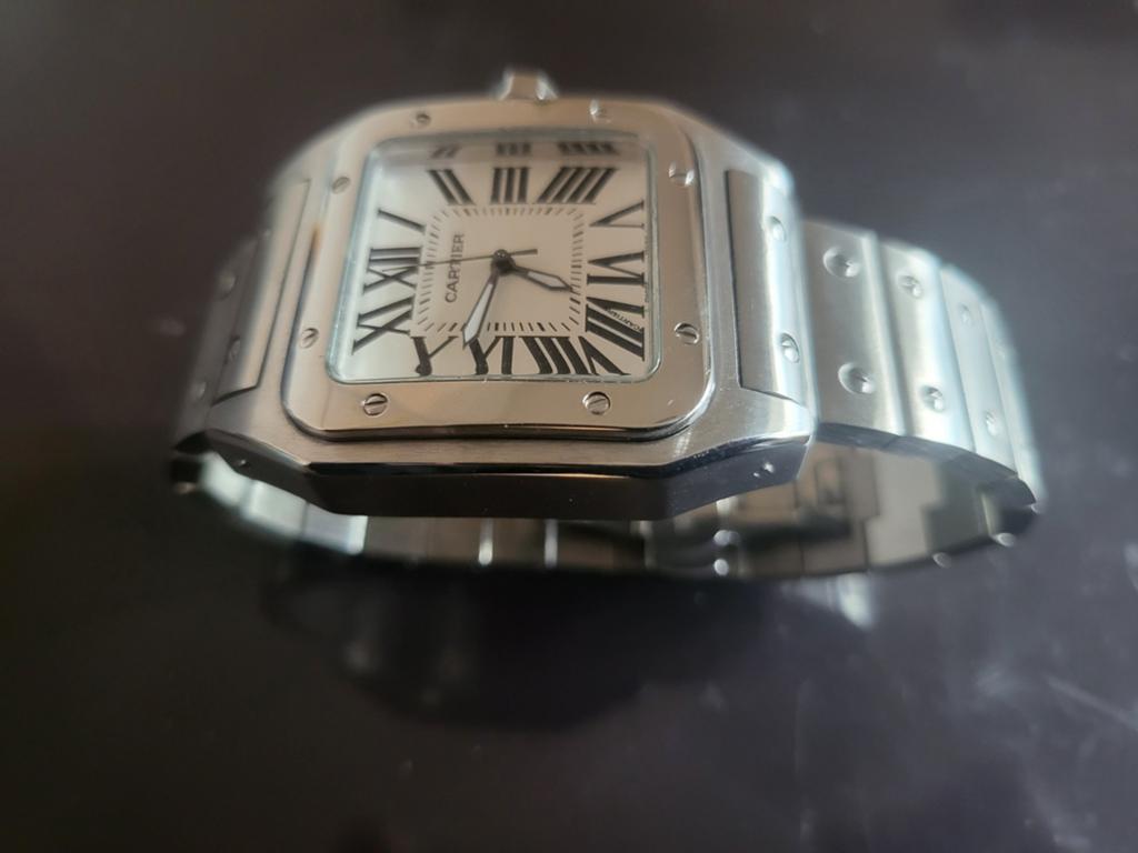 Cartier santos 100 Staal Nieuw, Ophalen of Verzenden, Nieuw, Staal, Overige merken