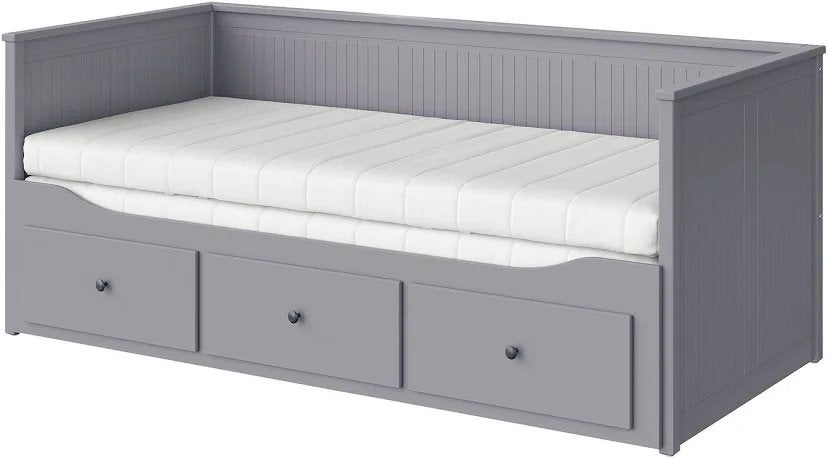 Hemnes bed ikea grijs, Ophalen, Eenpersoons, Zo goed als nieuw, 80 cm