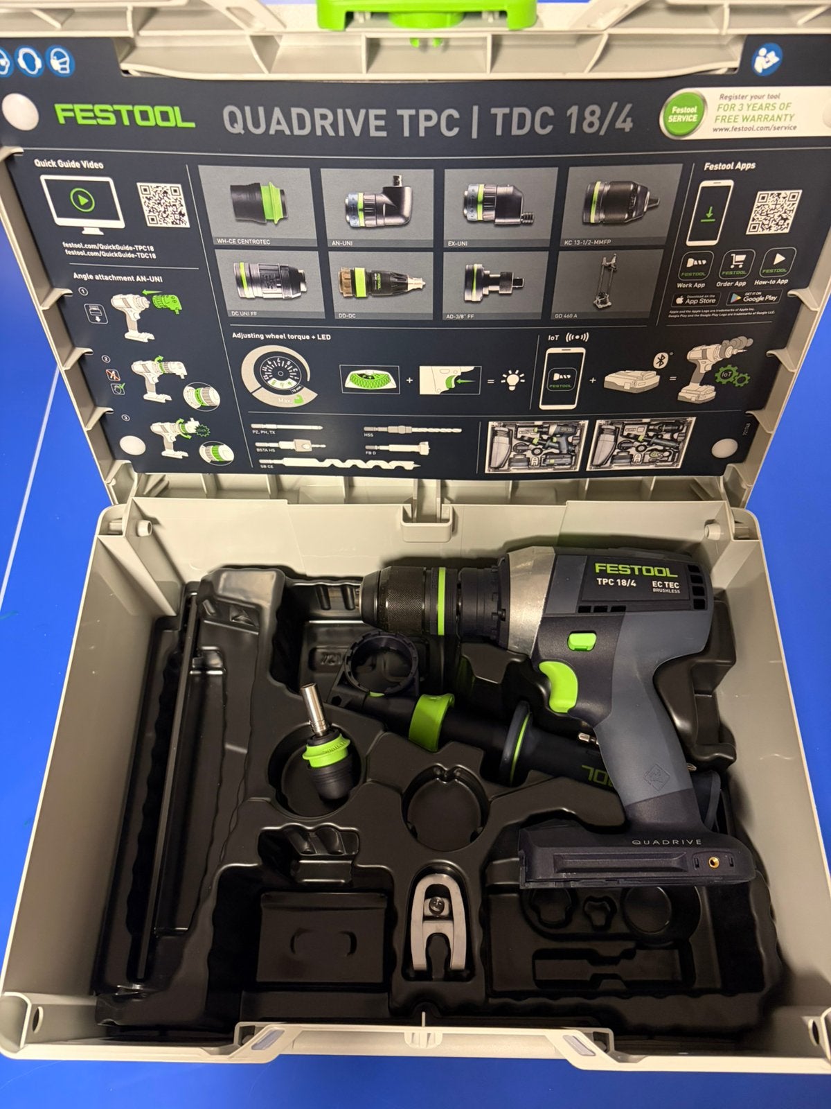 Festool quad drive tpc 18/4 NIEUW!, Doe-het-zelf en Verbouw, Ophalen, Nieuw, Boor- en Schroefmachine, Variabele snelheid