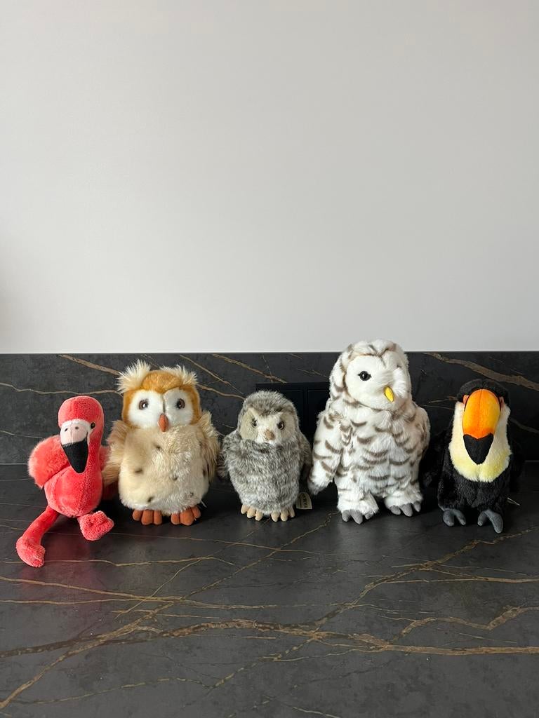 WWF/WNF vogels:, uilen en flamingo knuffels, Ophalen of Verzenden, Zo goed als nieuw, Overige typen