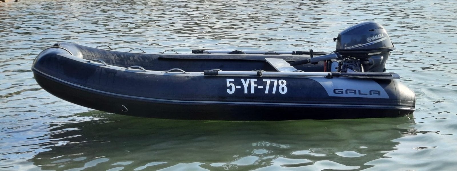 Gala F360 Rubberboot met Yamaha 25pk 4-takt injectie, Ophalen, Aluminium, Inclusief motor, Zo goed als nieuw