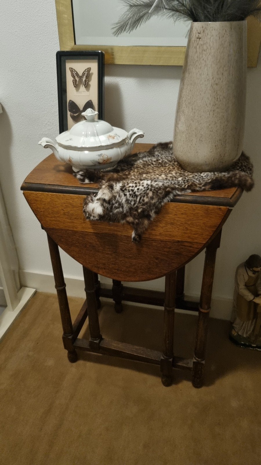 Charmante antieke hangoortafel, Ophalen, Vintage, 75 cm of meer, 60 cm of meer