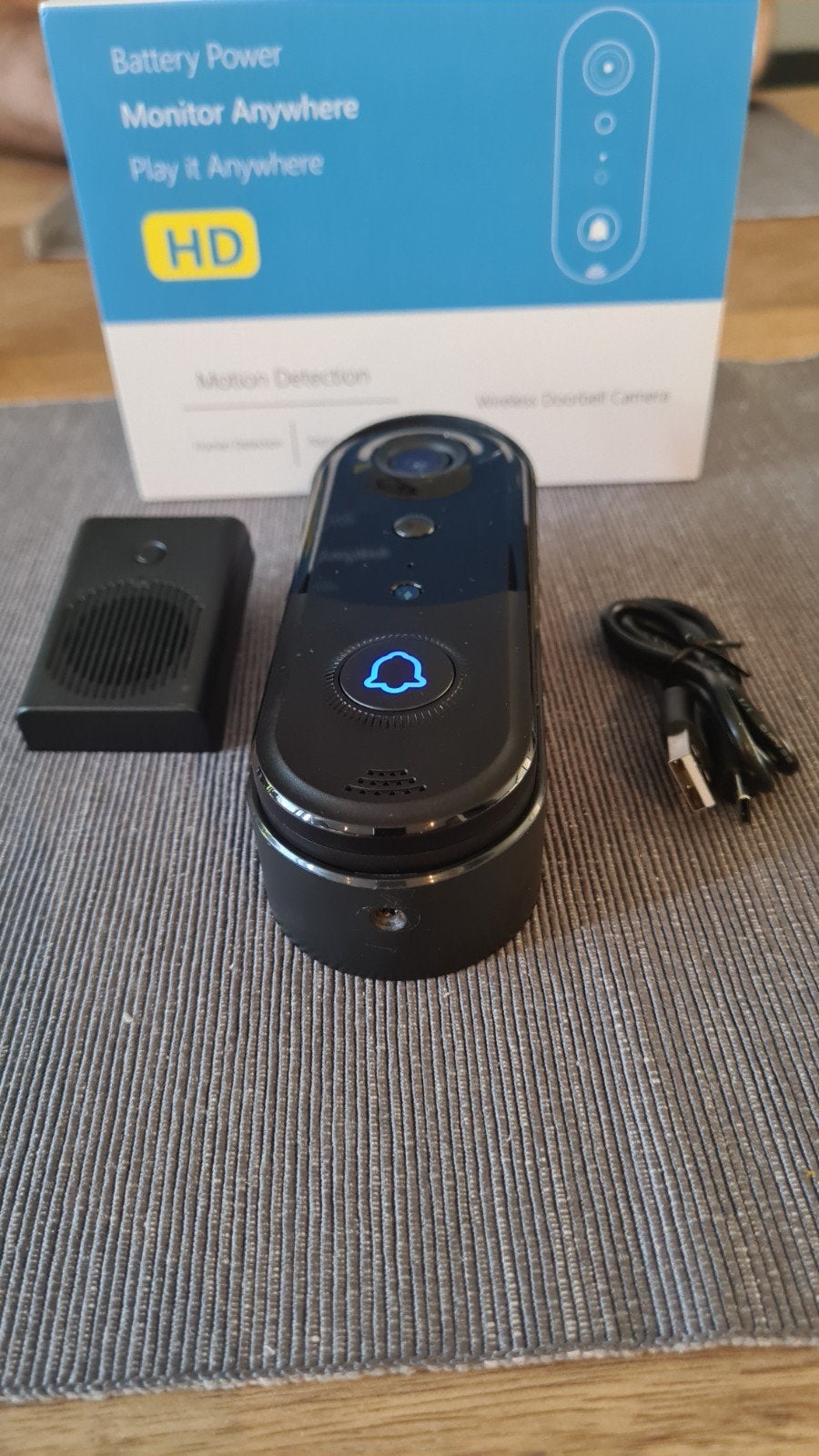 Draadloze Deurbel Camera met Bewegingsdetectie, Ophalen, Bewegingsdetectiesensor, Nieuw, Draadloos