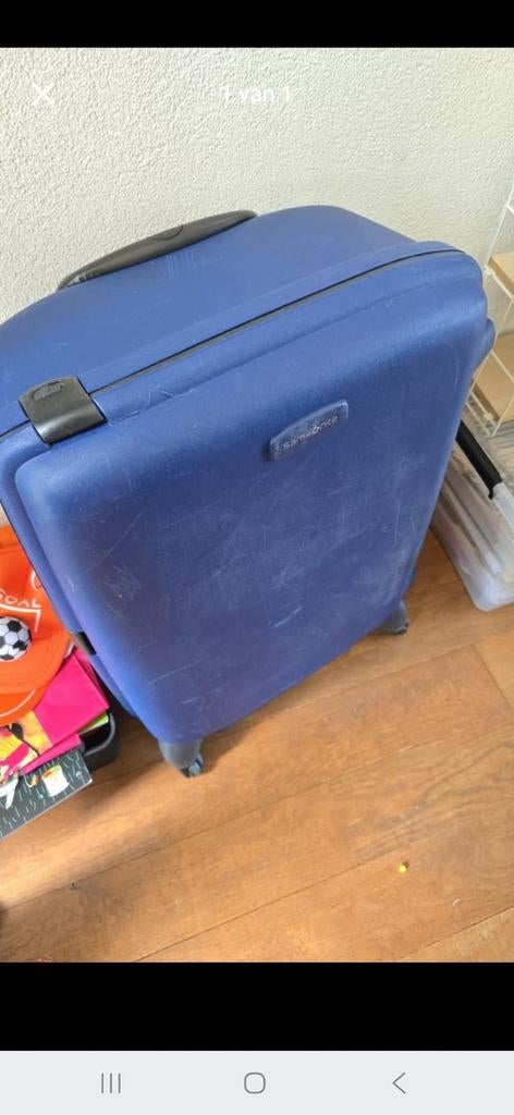 Grote Samsonite koffer - Ideaal voor lange reizen, Ophalen, Gebruikt, Blauw, 60 tot 80 cm
