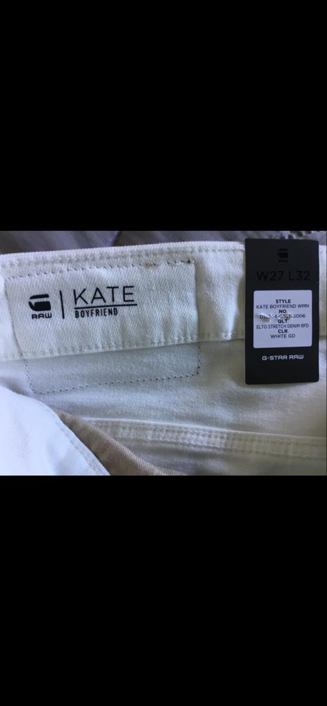G-Star RAW wit Kate Boyfriend Jeans W27 L32 - Nieuw, Ophalen of Verzenden, Nieuw, Wit, W27 (confectie 34) of kleiner