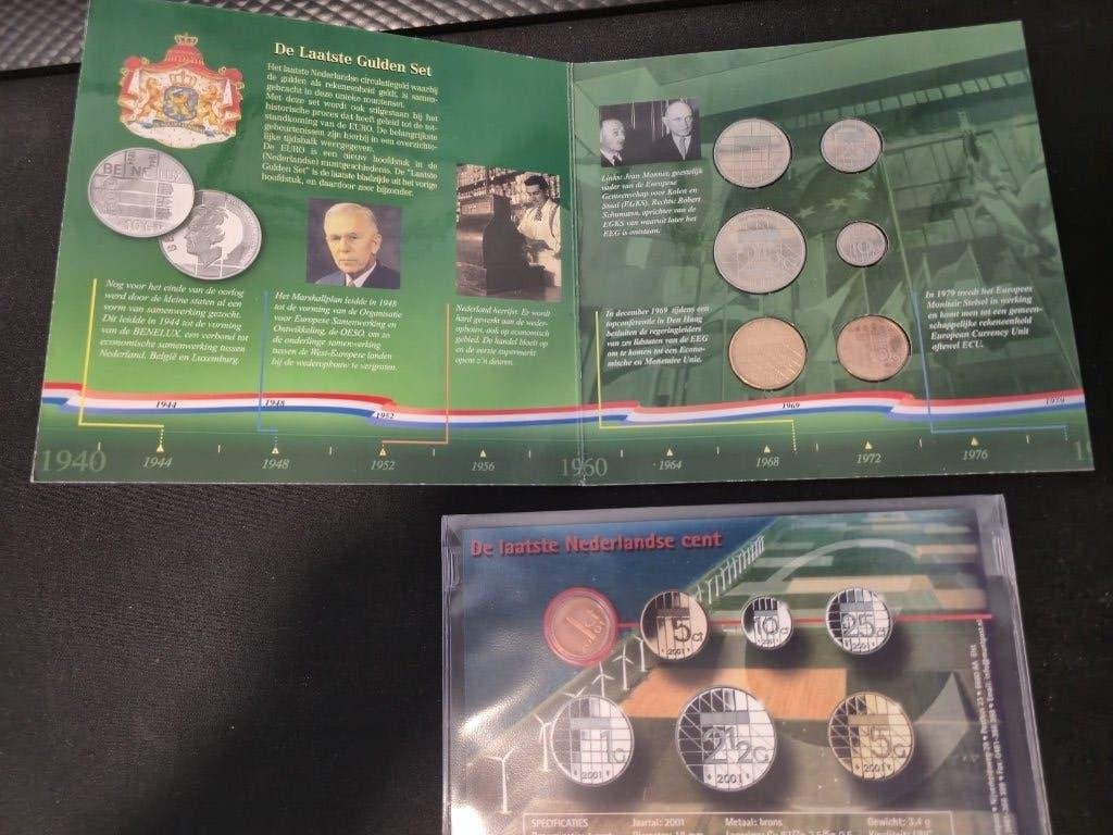 Laatste NL gulden set / laatste NL cent, Ophalen of Verzenden, Koningin Beatrix, Overige waardes, Setje