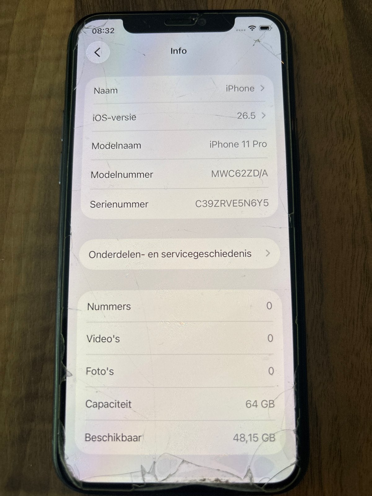 iPhone 11 Pro - Achterkant stuk, Face ID defect, incl. hoesj, Telecommunicatie, Mobiele telefoons | Apple iPhone, Ophalen, Gebruikt