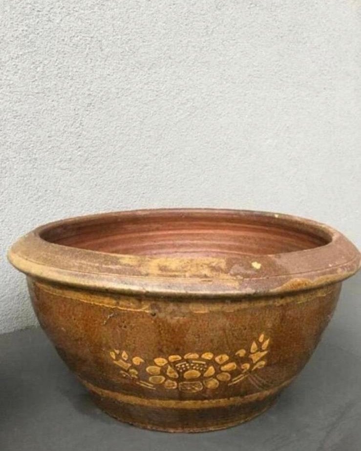 Super mooie grotebloempot kwaliteit terracotta ambacht, Ophalen, 40 cm of meer, Rond, Zo goed als nieuw