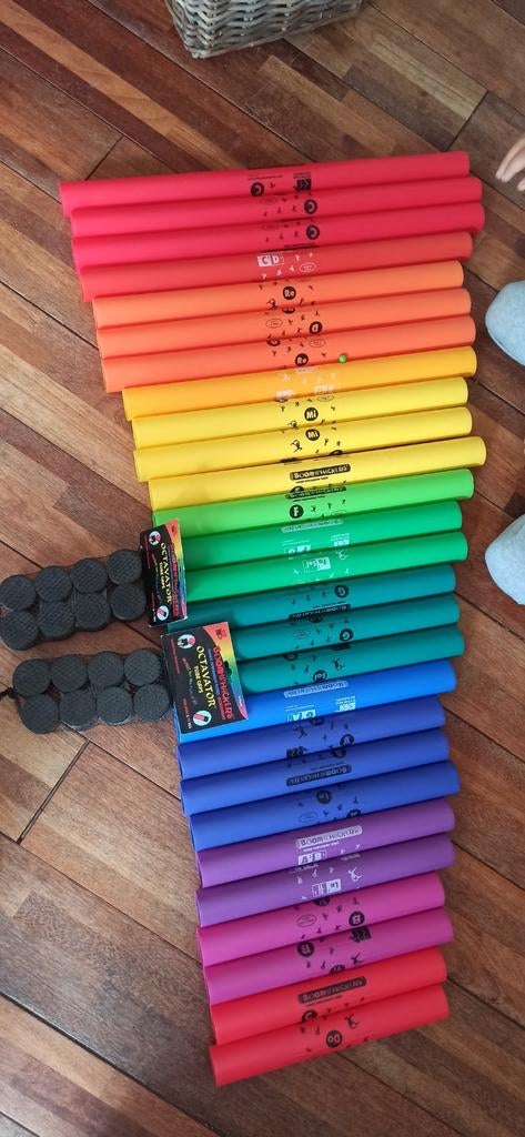 Boomwhackers set met Octavator tube caps, Ophalen of Verzenden, Melodische percussie