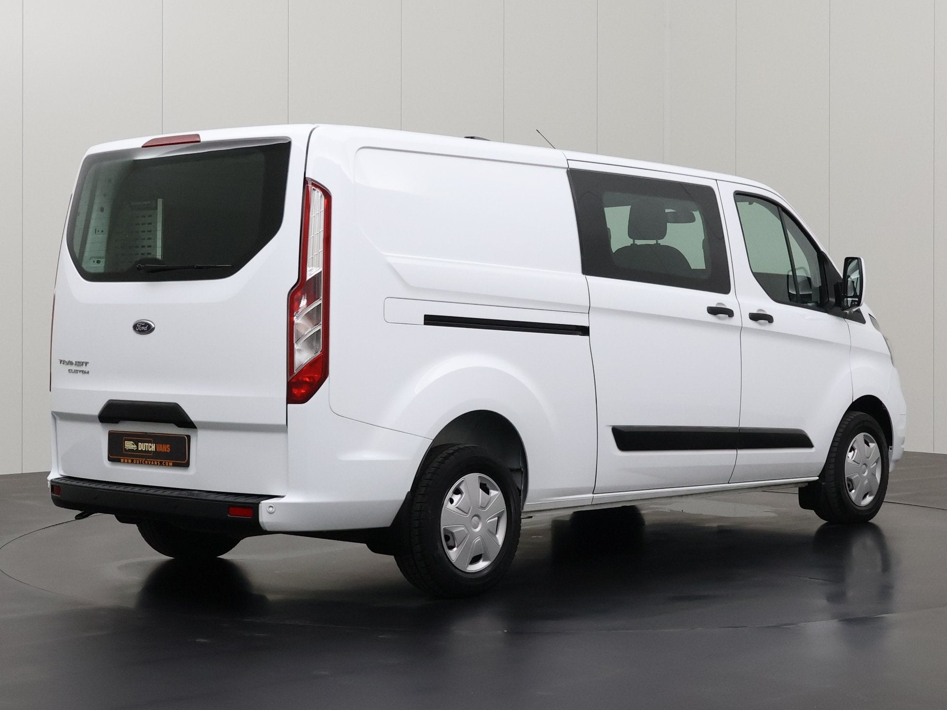 Ford Transit Custom 2.0TDCi 130PK Lang Dubbele Cabine | Werk, Auto's, Bestelauto's, Stof, 2800 kg, Wit, Ford